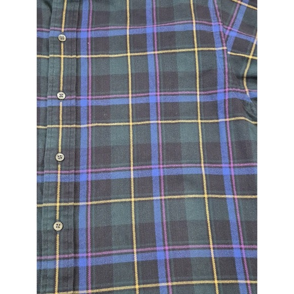 VTG Polo Ralph Lauren Men's Regent Flannel‎ L/S Button Shirt Green Plaid XL - Picture 4 of 7